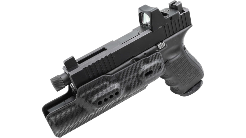 Rounded Weapon Mounted Light Holster for Surefire X300UA/B, Ambidextrous, Carbon Fiber Black, CEH000004