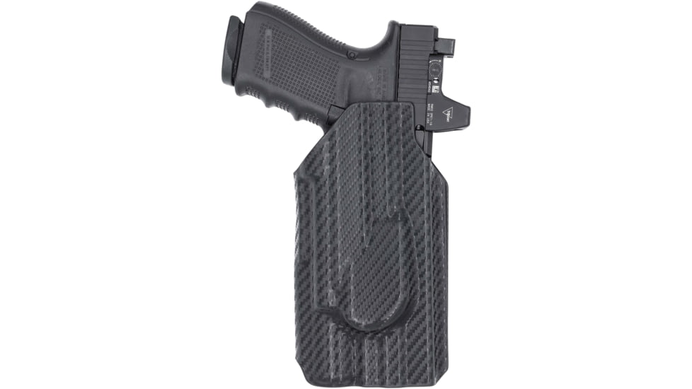 Rounded Weapon Mounted Light Holster for Surefire X300UA/B, Left, Carbon Fiber Black, CEH000003
