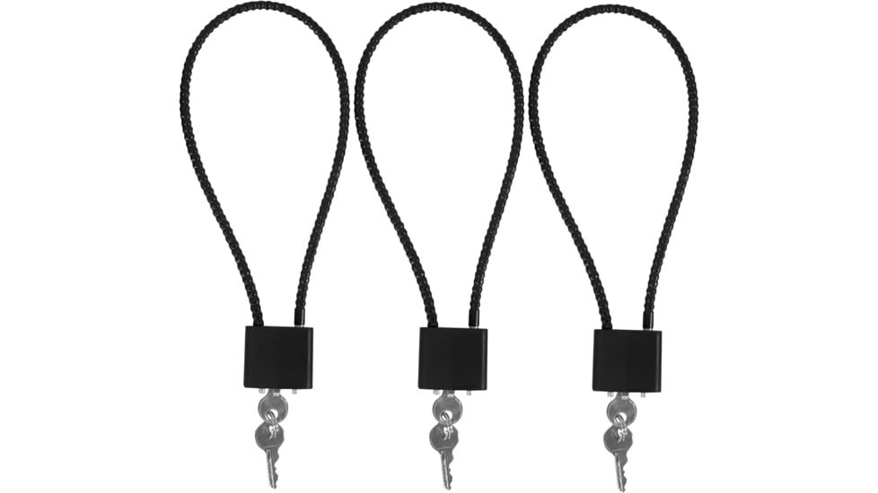 Condition 1 Keyed 15" Cable Gun Locks 3PK, 30858-BLK-3PK