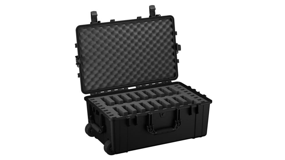 Condition1 31" 18 Pistol Case #1258, G Metal Gray, Pre-Cut Foam 18 Slot &amp; 18 Mag, H1258GMF12760AC1