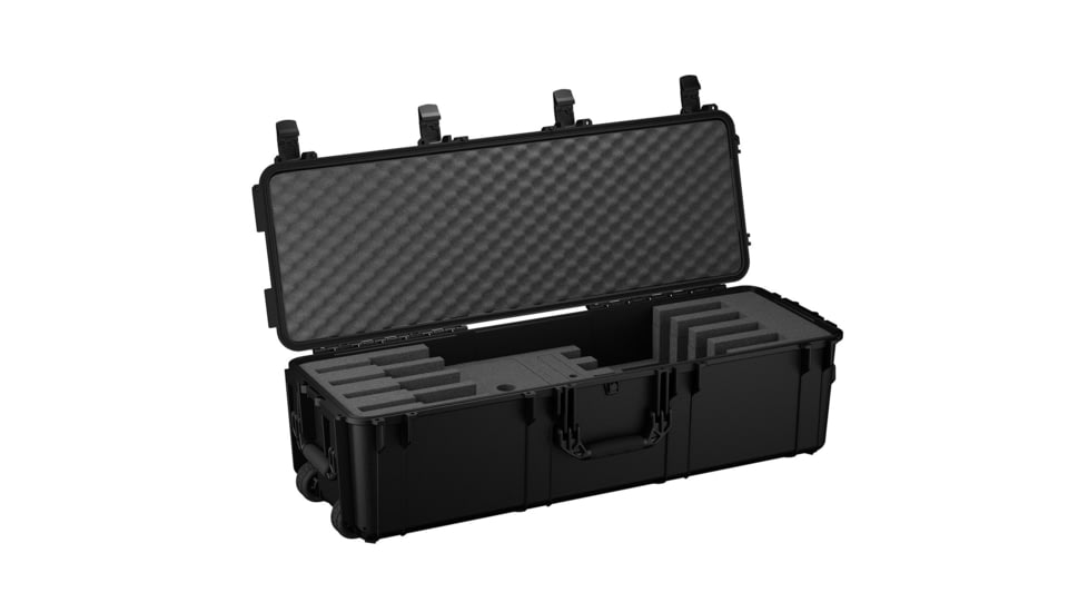 Condition1 45" 4 Rifle Trunk #2191, G Metal Gray, Pre-Cut Foam 4 Slot Tactical Rifle, H2191GMF12771AC1