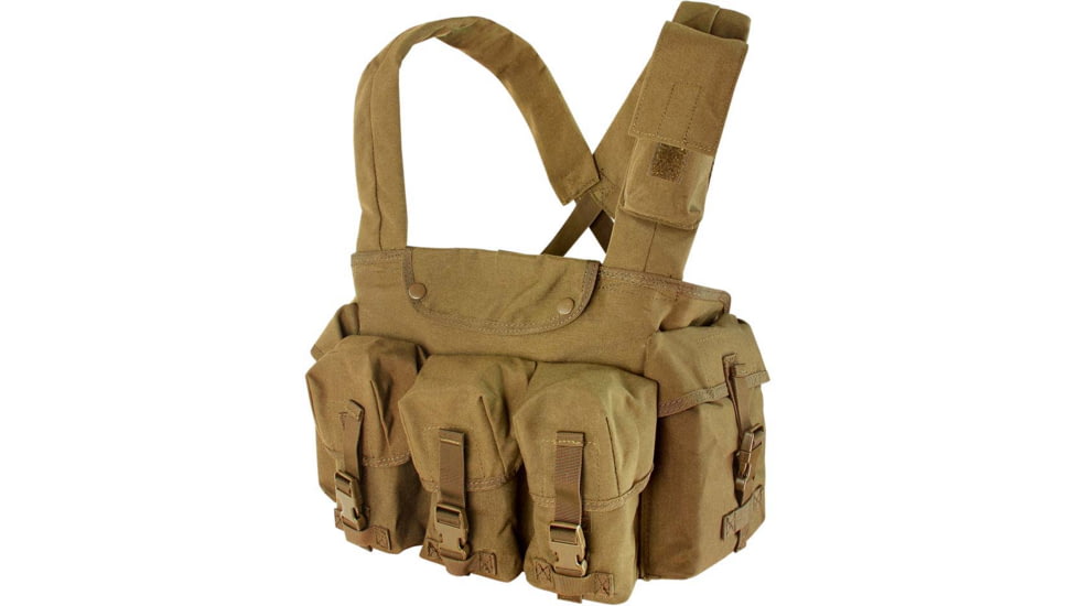 Condor Outdoor 7 Pocket Chest Rig, Coyote Brown, CR-498
