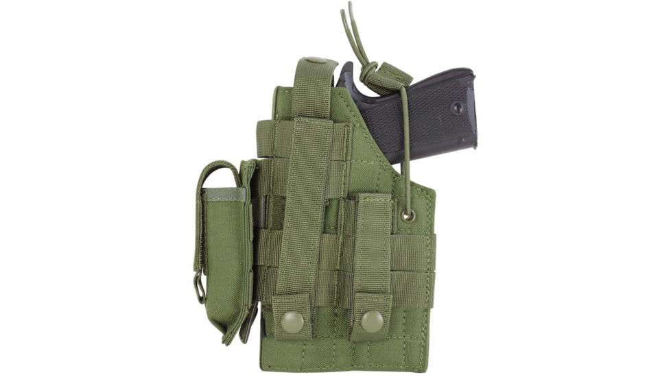 Condor Outdoor Ambidextrous Holster w/ Two Removable MOLLE Straps, Olive Drab, H-GLOCK-001