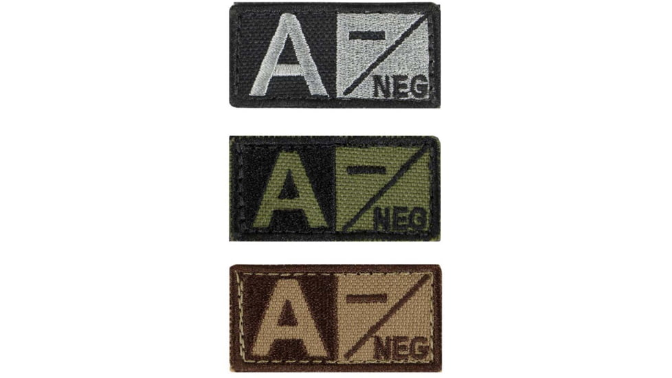 Condor Outdoor Blood Type Patch 6 Pcs/Pack, Aneg, Foliage/Black, 229A-007