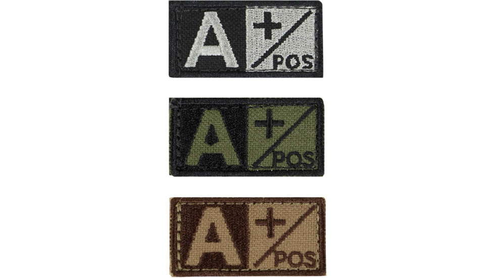 Condor Outdoor Blood Type Patch 6 Pcs/Pack, Apos, Foliage/Black, 229A+007-7