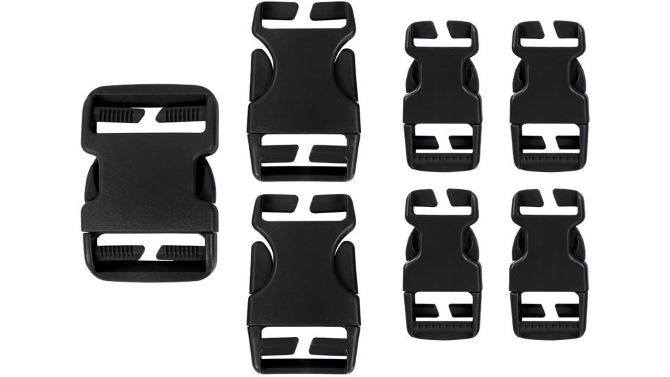 Condor Outdoor Buckle Repair Kit, 7-pack, Black, 221067-002