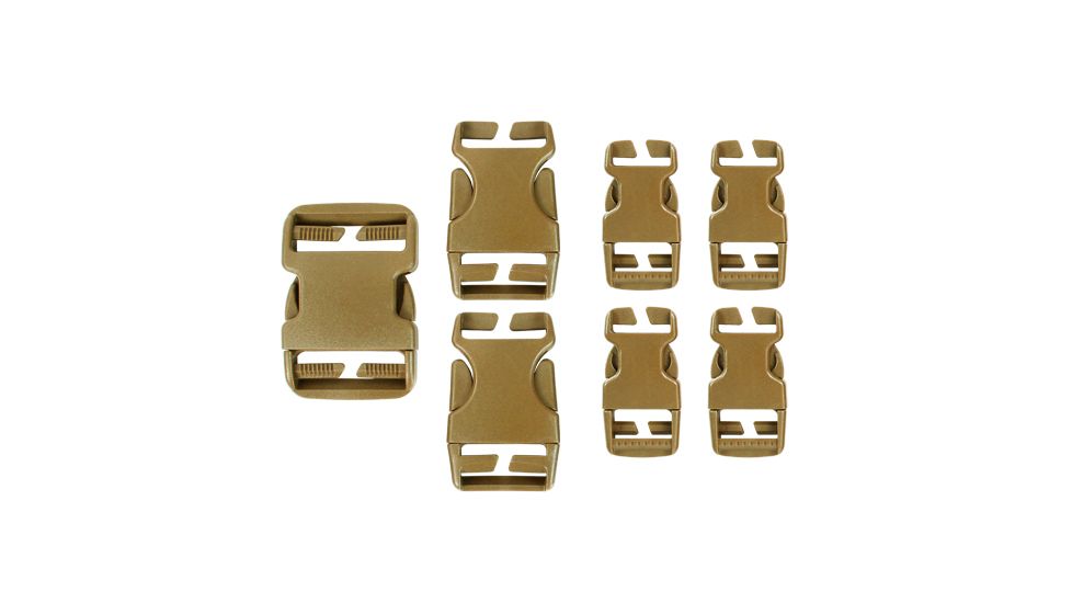 Condor Outdoor Buckle Repair Kit, 7-pack, Coyote Brown, 221067-498