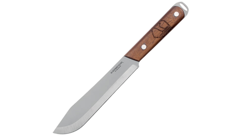 Condor Butcher Knife, 7.5 blasted satin finish 1075HC steel blade, Walnut handle, CTK5004-7