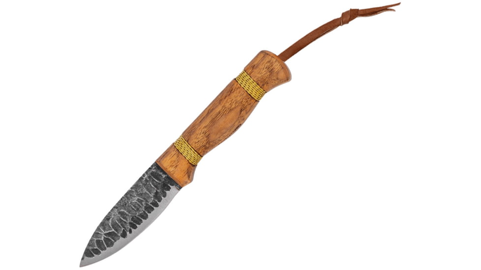 Condor Cavelore Knife, 4.25 hand forged 1095HC steel blade, Wire wrapped burnt American hickory handle, CTK3935-4.3HC