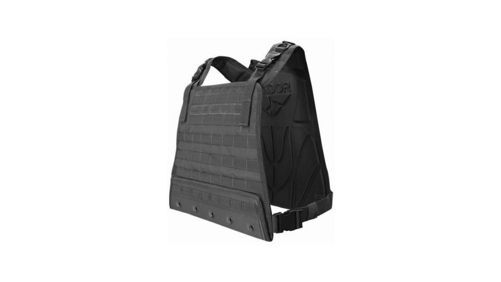 Condor Outdoor Compact Plate Carrier, Black, M-XL, Adjustable CPC-002