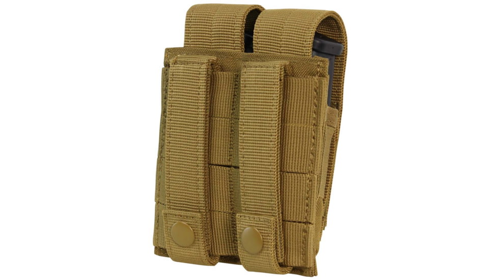 Condor Outdoor Double Pistol Mag Pouch, Coyote Brown, MA23-498