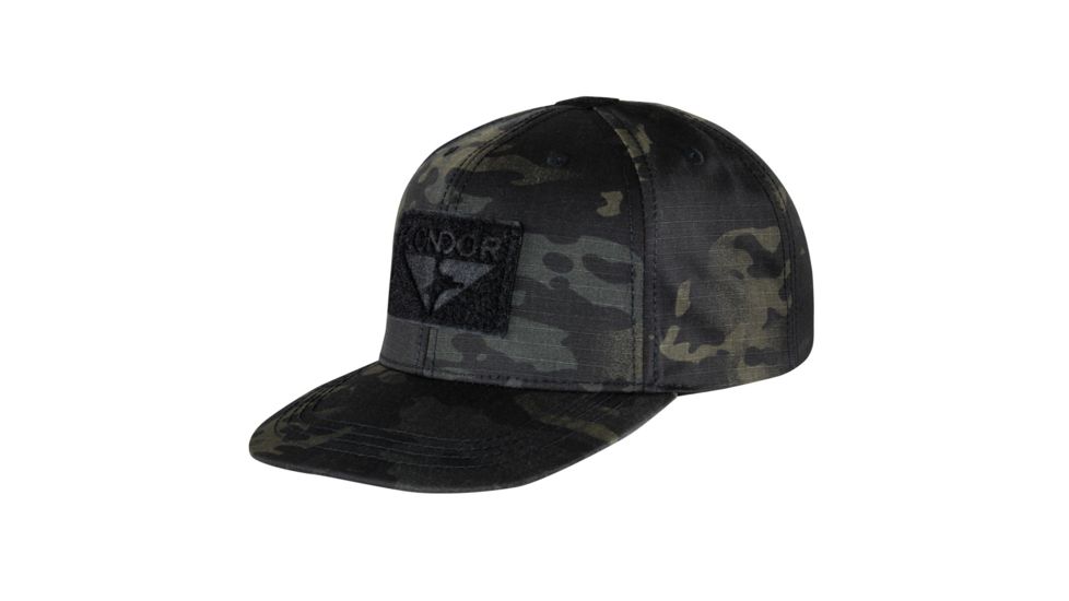 Condor Outdoor Flat Bill Snap Back Hat, Multicam Black, One size, 161142-021