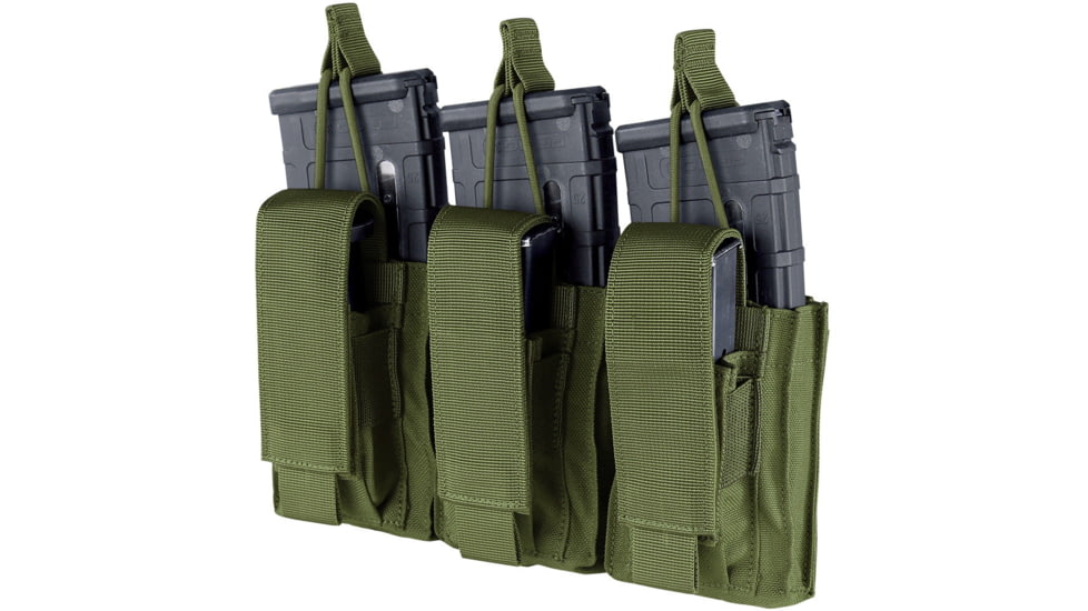 Condor Outdoor Gen2 Triple Kangaroo Mag Pouch, Olive Drab, 191233-001
