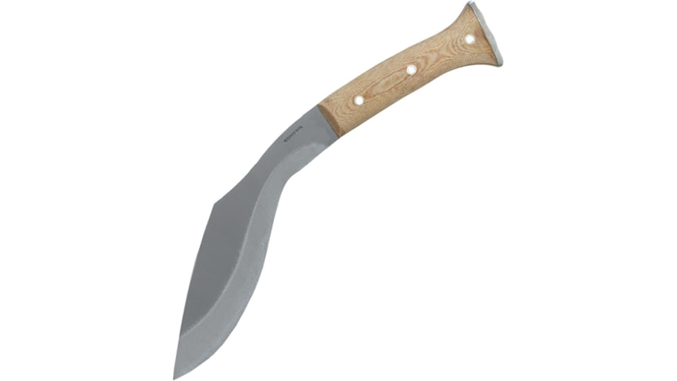 Condor Tool and Knife K-Tact Kukri Knife Desert Knife, 15in Overall, 9.75in Blasted Satin 1075Hc Steel Blade, Natural Canvas Micarta Handle, SS Pommel, Tan Kydex Sheath, CTK1811-10