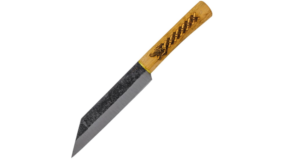 Condor Norse Dragon Seax Knife, 7 natural finish 1095HC steel blade, Burnt American Hickory handle, CTK1024-7.0HC