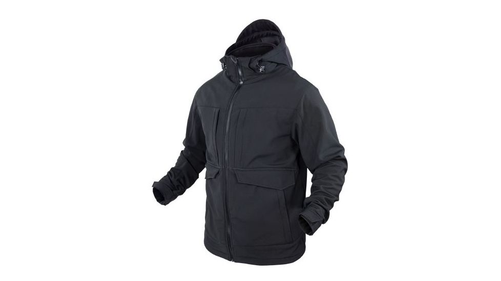 Condor Outdoor OVERCAST SOFTSHELL PARKA, Black, Large 101058-002-L