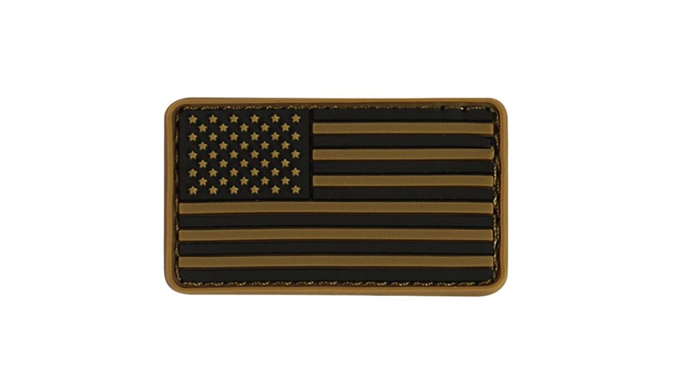 Condor Outdoor PVC Mini US Flag Patch, 6 pcs/pack, Coyote Brown, 181014-498