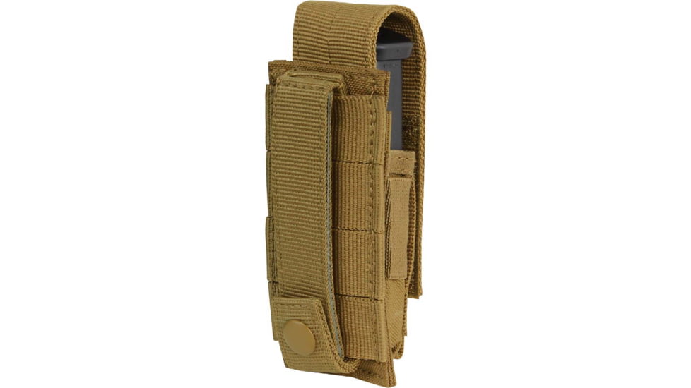 Condor Outdoor Single Pistol Mag Pouch, Coyote Brown, MA32-498