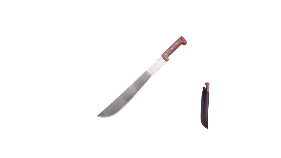 Condor Tool and Knife El Salvador Wood Handle Machete, 1075 High Carbon Steel Polished Laquered 18in Blade, Hardwood Handle, CTK413-18.3HC