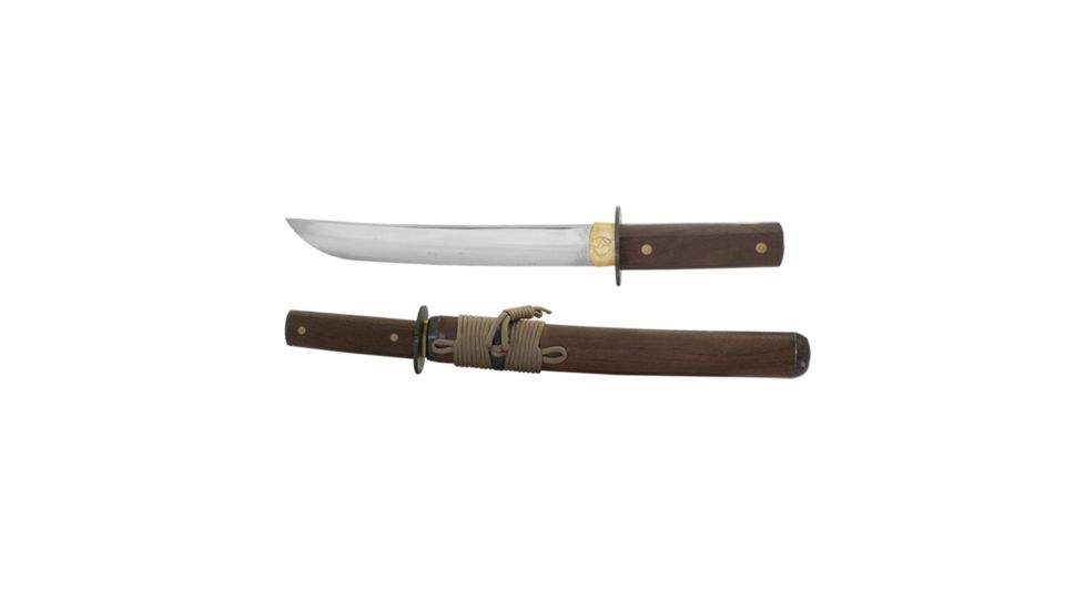 Condor Tool and Knife Kondoru Tanto, 1075 High Carbon Steel, Walnut With Textured Grip Handle, CTK1011-7.75HC