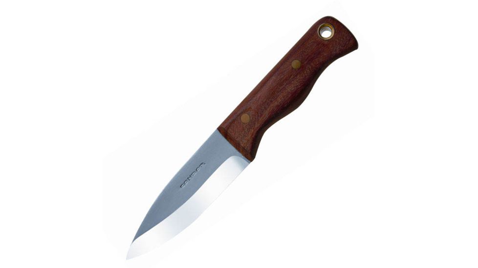 Condor Tool and Knife Mini Bushlore Knife, Wood Handle, Blasted Satin CTK232-3HC