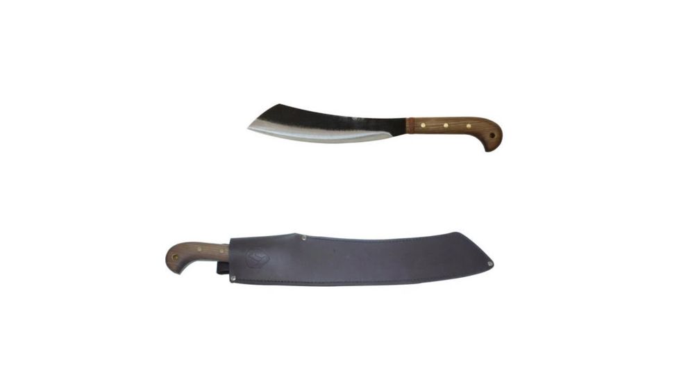 Condor Tool and Knife Mini Duku Parang Machete, 1075 High Carbon Steel 15 1/2in Blade, Hardwood Handle, CTK426-10.5HC
