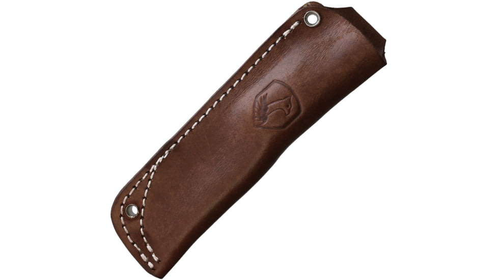 Condor Tool and Knife Trivittata Puukko Fixed Blade Knife, 7.75in Overall, 3.5in Natural Finish 1095HC Steel Blade, Brown Micarta Handle, Brown Leather Belt Sheath, CTK3961-3.4-HC