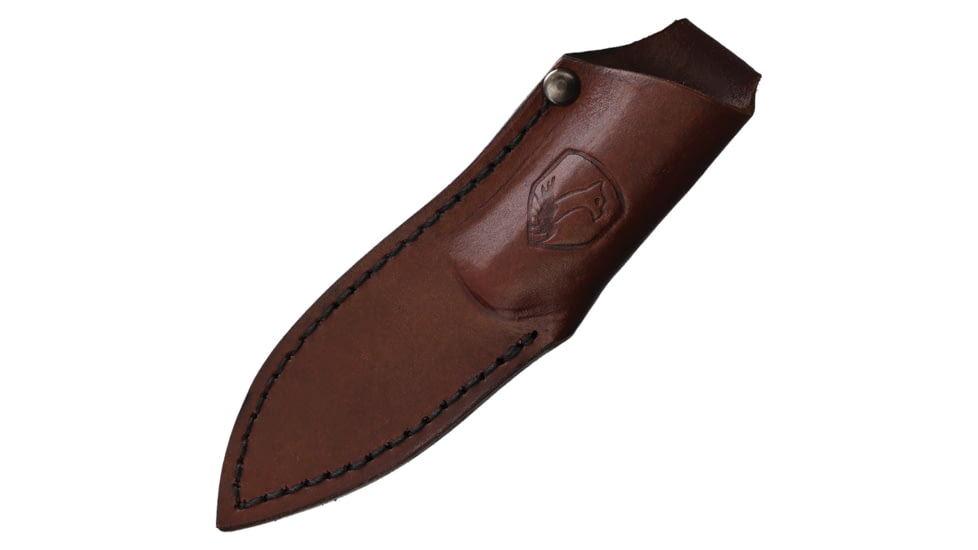 Condor Tool and Knife Zolya Fixed Blade Knife, 7.25in Overall, 3in Natural Finish Scandi Grind 1095HC Steel Blade, Brown Micarta Handle, Brown Leather Belt Sheath, CTK822-2.9-HC