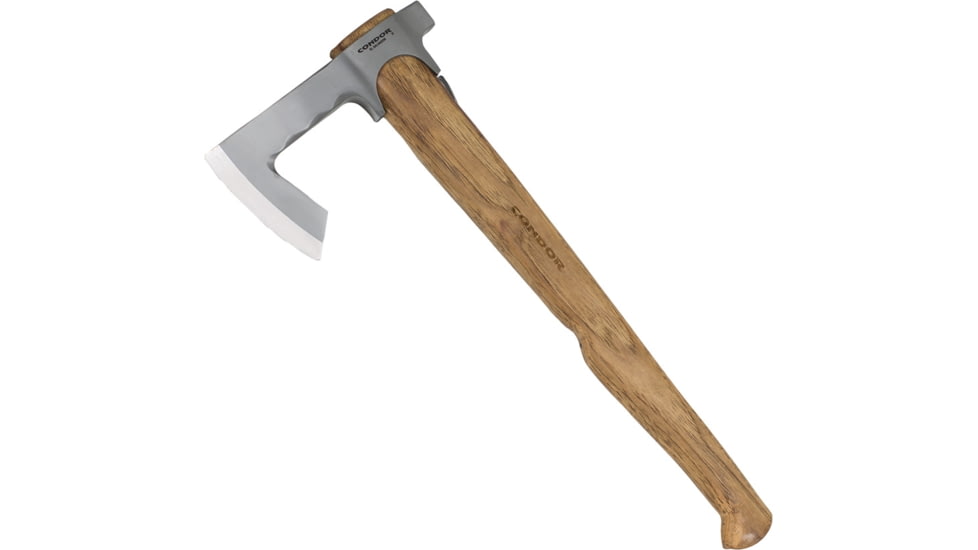 Condor Tool and Knife Travelhawk Axe, 16.25in Overall, 6.88in Blasted Satin 1060Hc Steel Axe Head With 4in Cutting Edge, Hickory Handle, CTK104-1.87