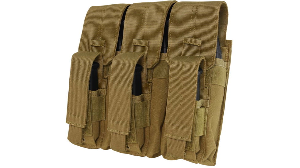 Condor Outdoor Triple AK Kangaroo Mag Pouch, Coyote Brown, 12-MA72-498
