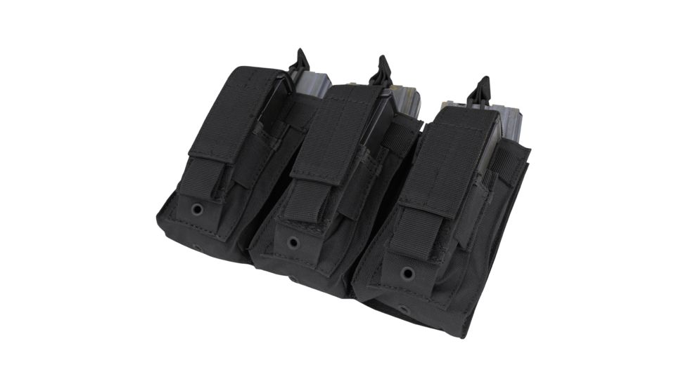 Condor Outdoor Triple Kangaroo Mag Pouch, Black, MA55-002