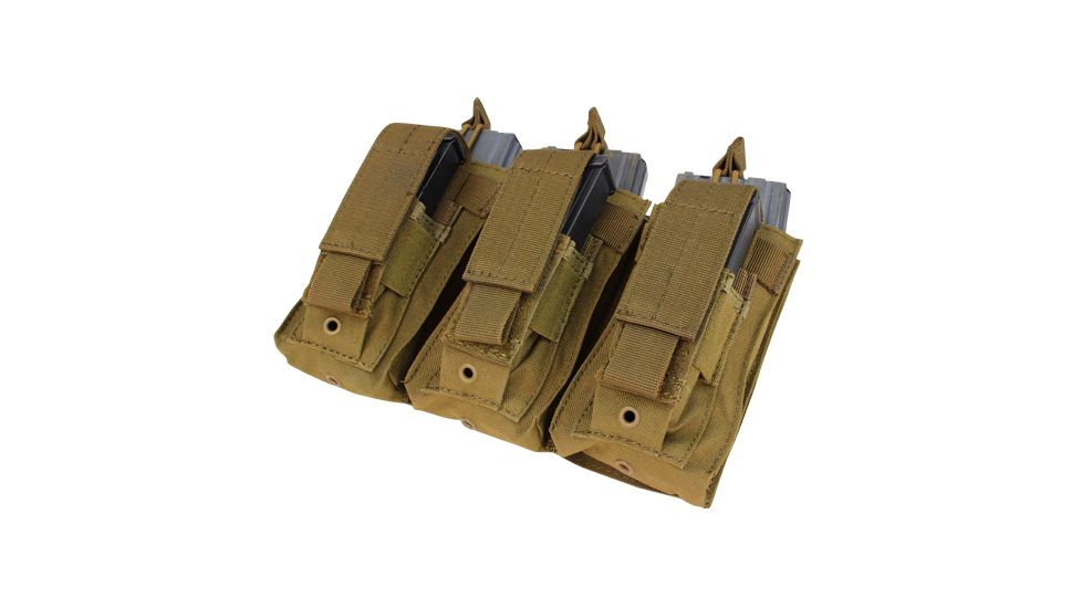 Condor Outdoor Triple Kangaroo Mag Pouch, Coyote Brown, MA55-498