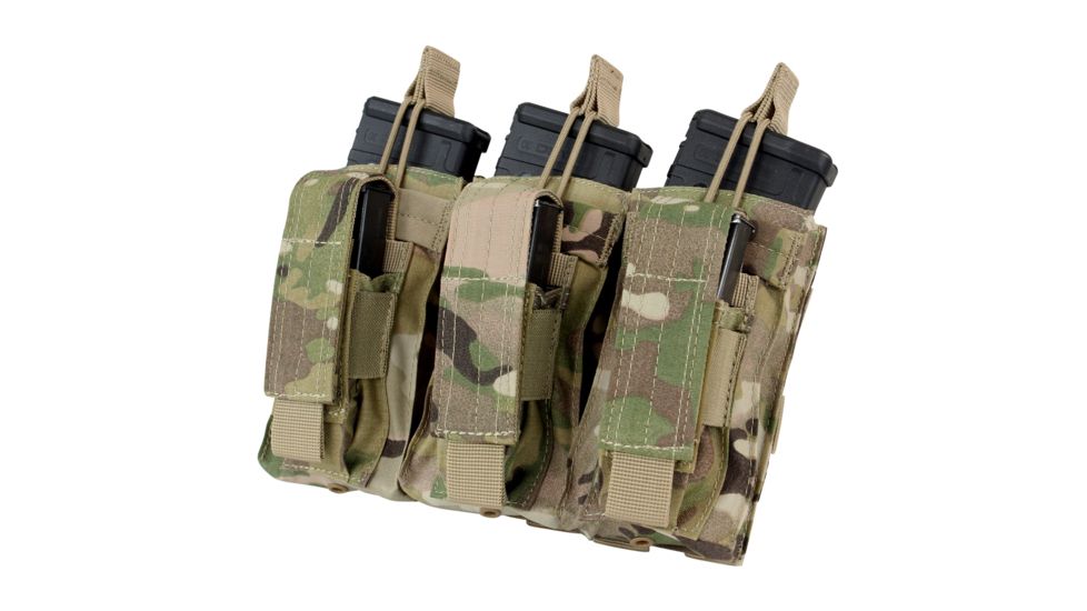 Condor Outdoor Triple Kangaroo Mag Pouch, Multicam, MA55-008
