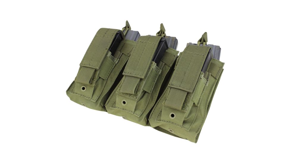 Condor Outdoor Triple Kangaroo Mag Pouch, Olive Drab, MA55-001