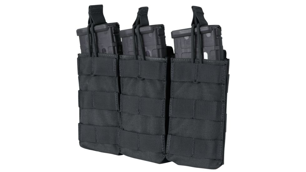 Condor Outdoor Triple M4/M16 Open Top Mag Pouch, Black, MA27-002