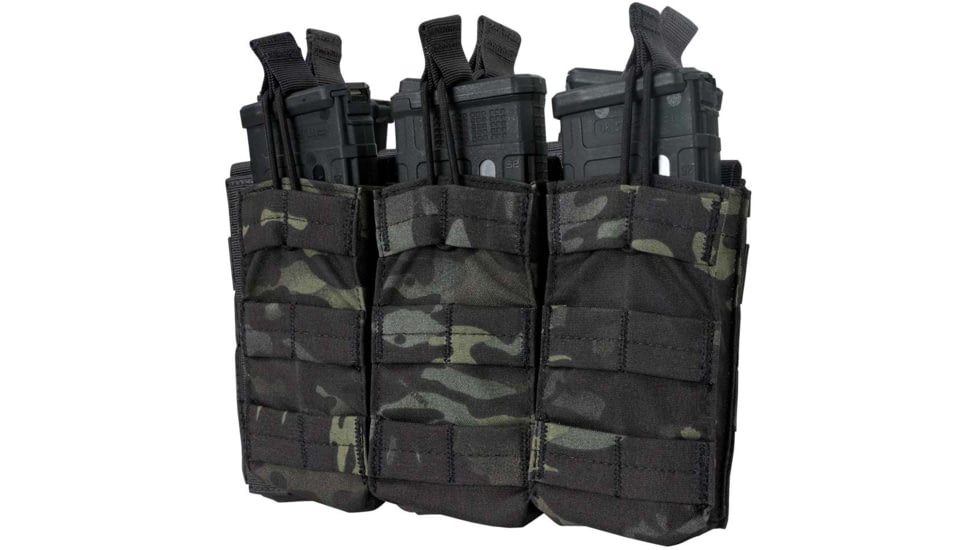 Condor Outdoor Triple M4/M16 Open Top Mag Pouch, Multicam Black, MA27-021