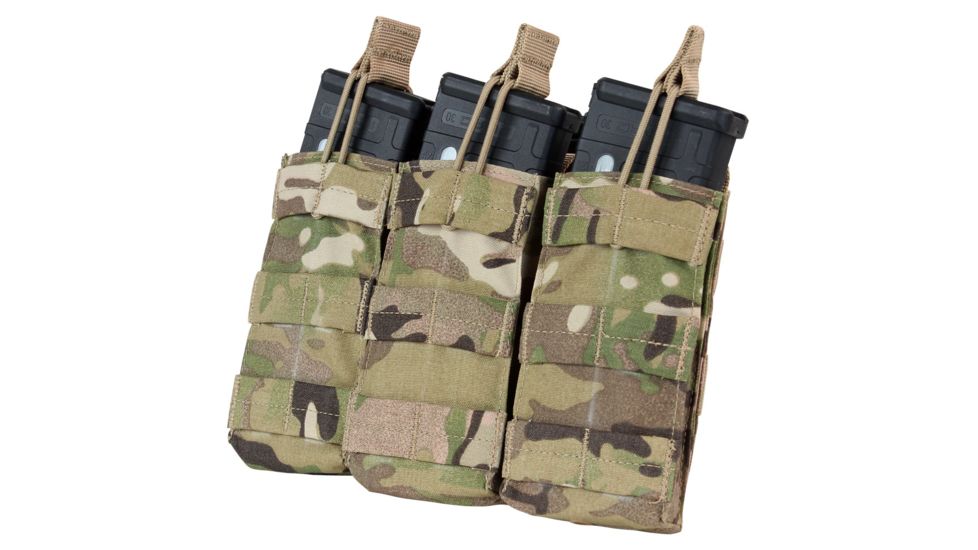 Condor Outdoor Triple M4/M16 Open Top Mag Pouch, Multicam, MA27-008