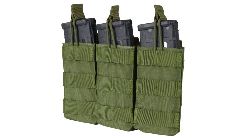 Condor Outdoor Triple M4/M16 Open Top Mag Pouch, Olive Drab, MA27-001
