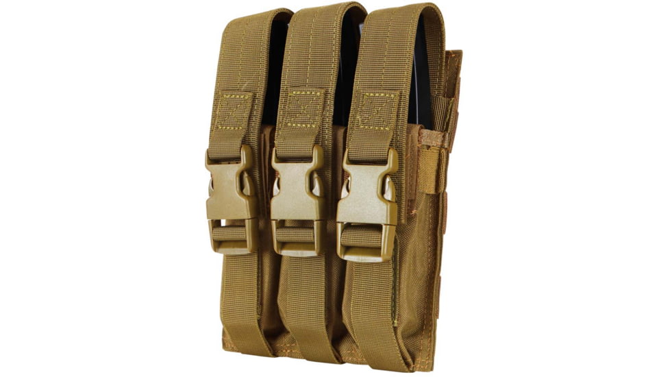 Condor Outdoor Triple MP5 Mag Pouch, Coyote Brown, MA37-498