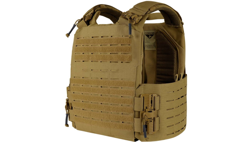 Condor Outdoor Vanquish RS Plate Carrier, Coyote Brown, Small/Medium, 201216-498-S