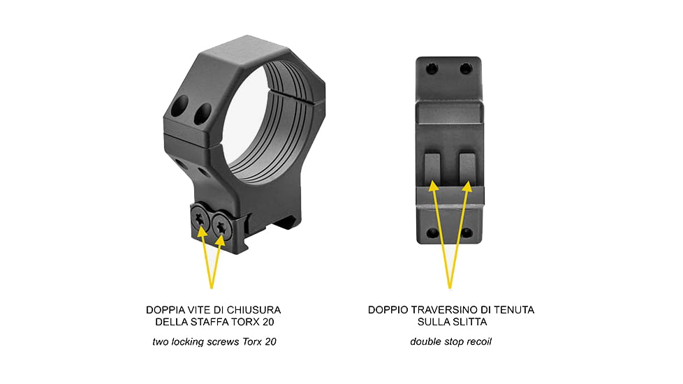Contessa Light Picatinny Rings, Black, 34mm, 19mm, LPR03/C