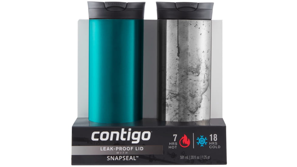 Contigo Huron 2.0 2 Pack, 20 oz, Spirulina Concrete, 20, CTSSHURON2020-2