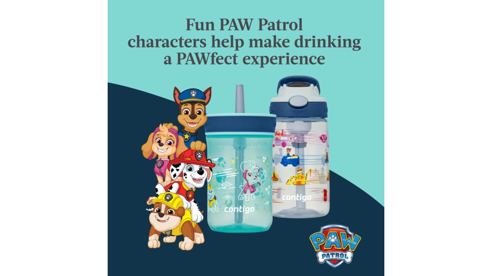 Contigo Kids Leighton SPT PP, 14 oz, 2 Pack, Pawpatrol, 14, CTPLLEIPPSPT14-13