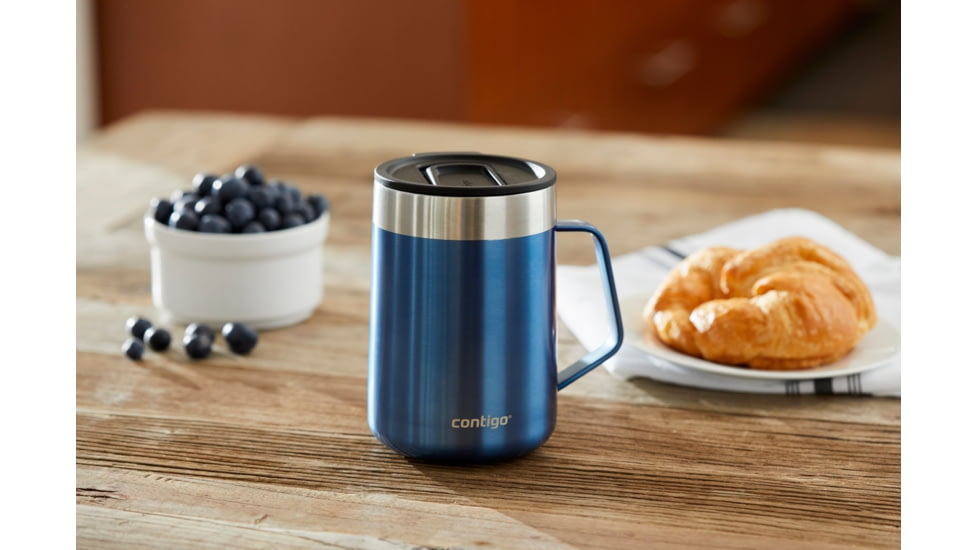 Contigo Streeterville Stainless Steel Mug w/ Handle, 14 oz, Blue Corn, 14, CTSSSTREEMUG14-12