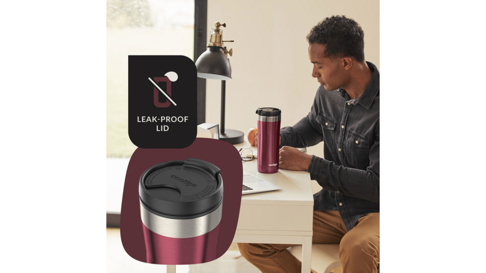 Contigo Uptown Stainless Steel Dualsip Tumbler, 24 oz, Choco Truf, 24, CTSSDUALSIP24-1