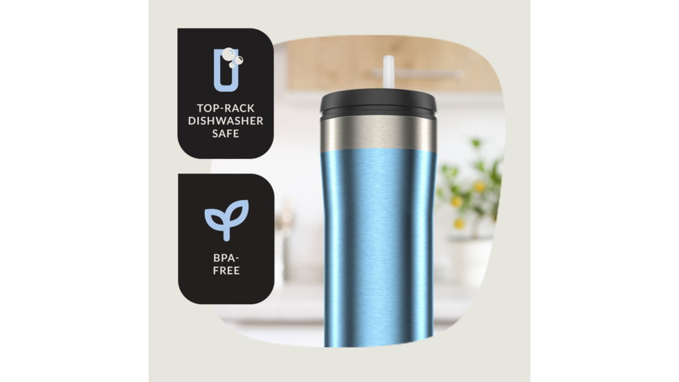 Contigo Uptown Stainless Steel Dualsip Tumbler, 24 oz, Dark Ice, 24, CTSSDUALSIP24-2