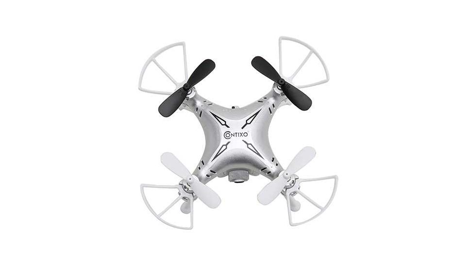 CONTIXO App Controlled Mini RC Quadcopter Drone w/ 720P HD WiFi Camera, Gyro and Gravity Sensor, Silver F3SIL