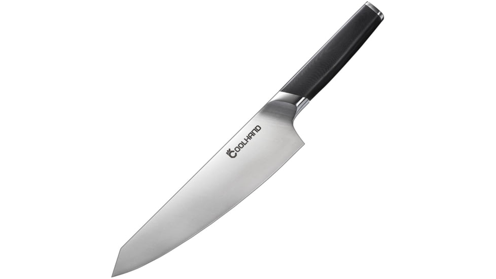 Cool Hand G10 Chef's Knife, 13in Overall, 8in, Satin Finish 1.4116 Stainless Blade, Black G10 Handle, 7198GG10