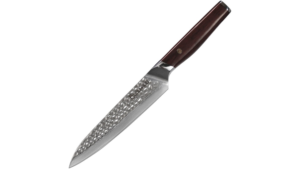 Cool Hand Cocobolo Utility Knife, 10.5in Overall, 6in, VG-10 Damascus Steel Blade, Cocobolo Wood Handle, 7196DCB