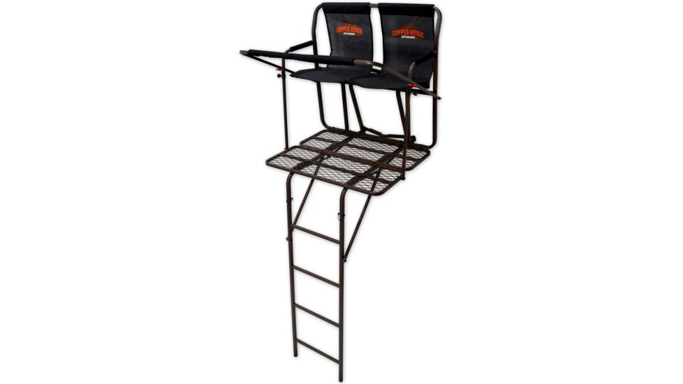 Copper Ridge Outdoors 18 foot Ultra Comfort 2-Man Tree Stand w/Ladder, Black LS5004CR